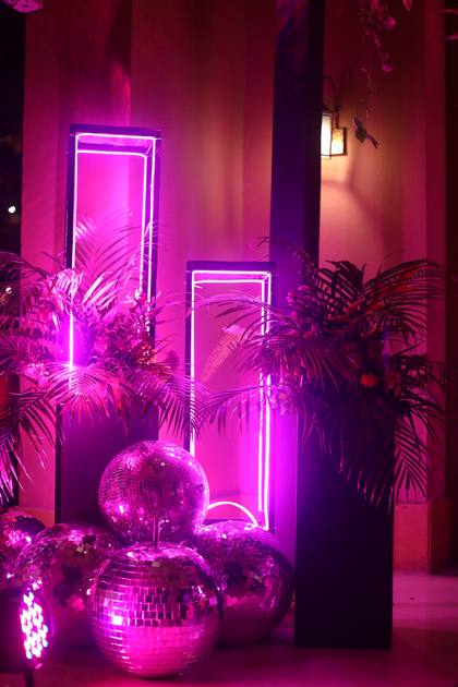 Photo-op and Floral detail — After Party decor — ITC Grand Goa